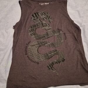Taylor Swift Charcoal Gray Tank Top